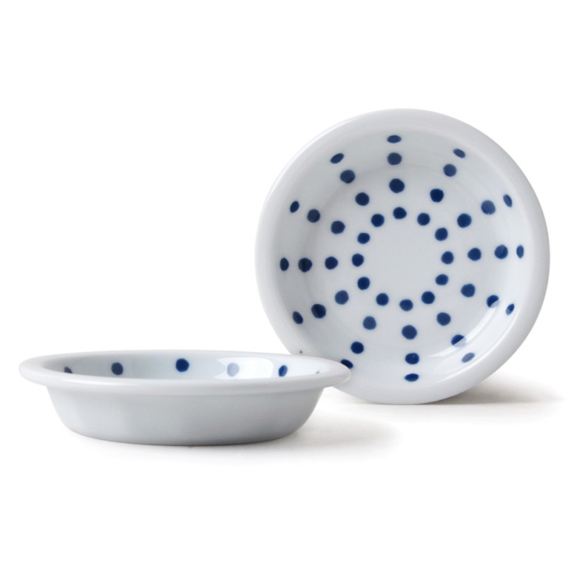 [豐名日本餐具] 3.0"輕量盤 藍水玉 有田燒 / C03PL0-277-BB, , large