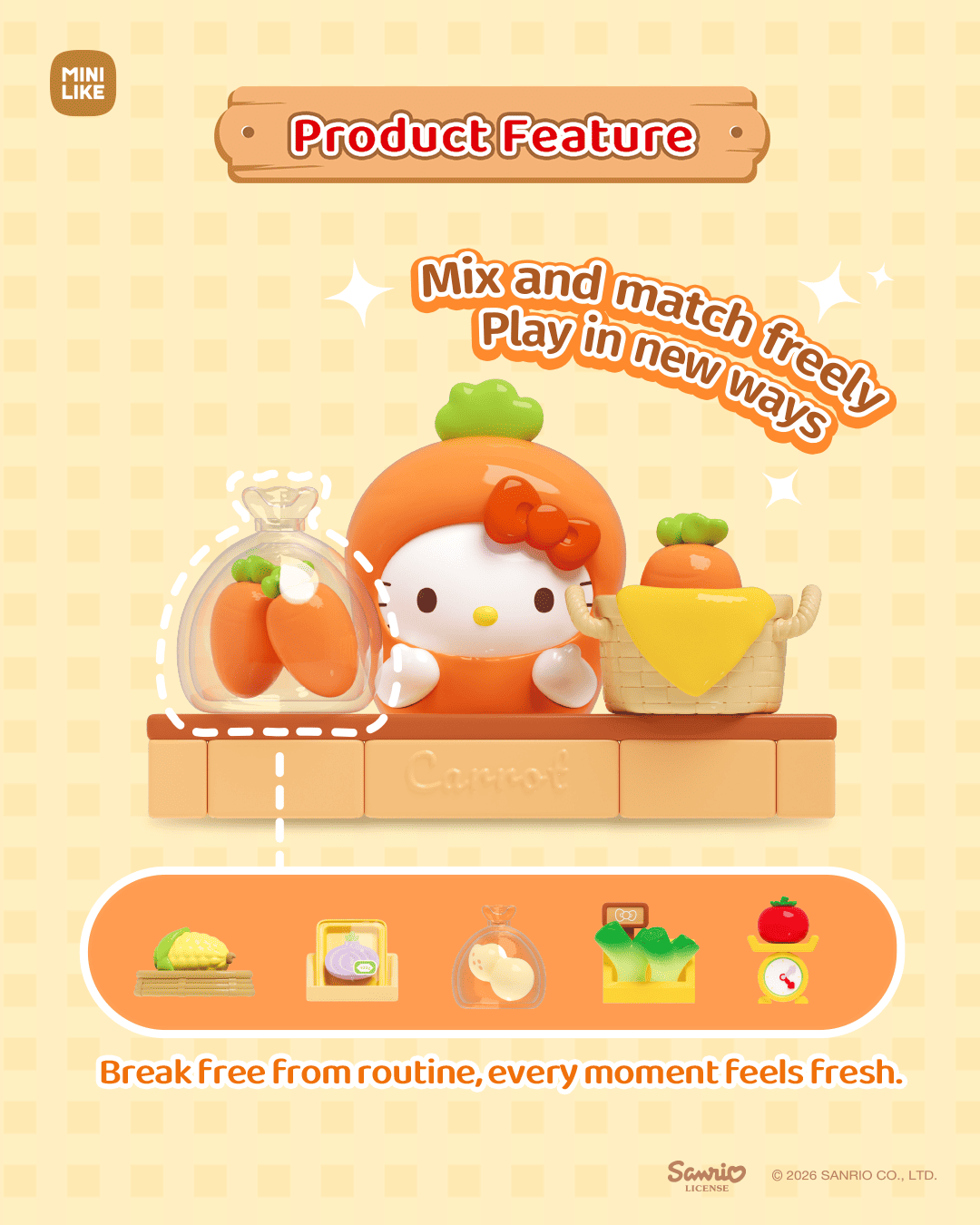 【際洋文化】Hello Kitty Style鮮蔬小舖系列微盒Pro+, , large