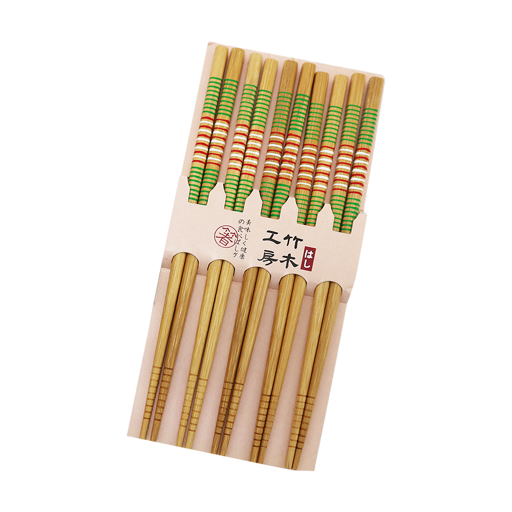 竹木工房 上虹碳化竹筷-10雙入x6組, , large