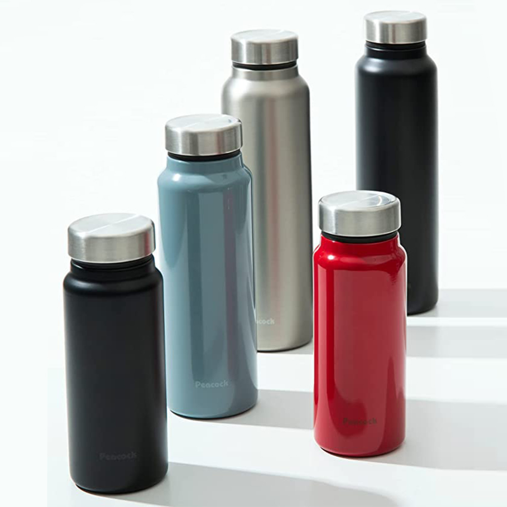【日本孔雀Peacock】商務休閒 不鏽鋼保冷保溫杯400ML(輕量化設計), , large