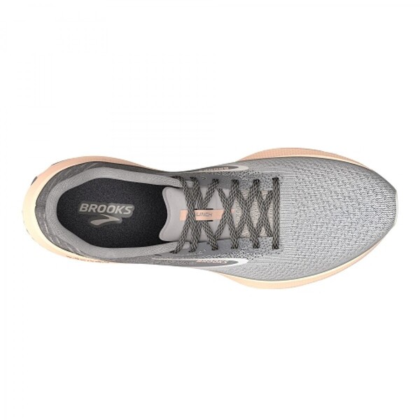 Brooks Launch 10 女 慢跑鞋 發射系列 競速跑鞋 推進加速 灰橘 [1203981B179], , large