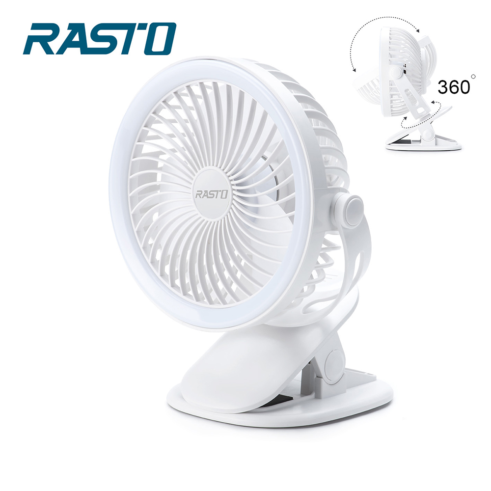 【全新品清倉特價】[ RASTO] RK17 無極調光三段風速360度翻轉夾式風扇, , large