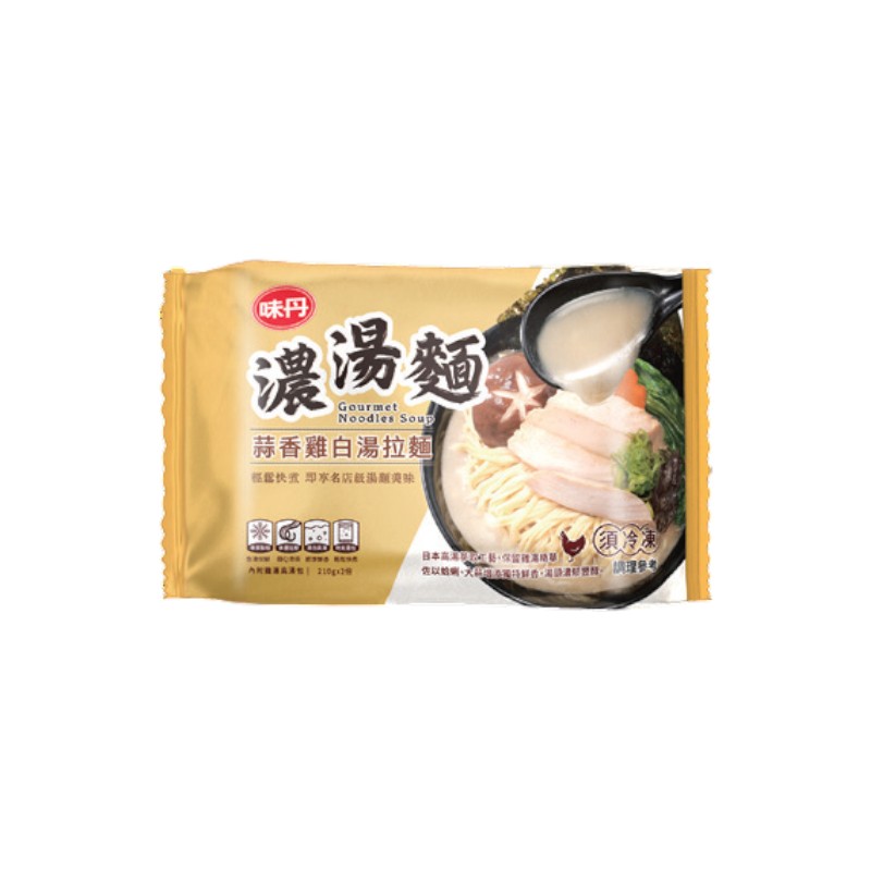 味丹濃湯麵蒜香雞白湯拉麵, , large