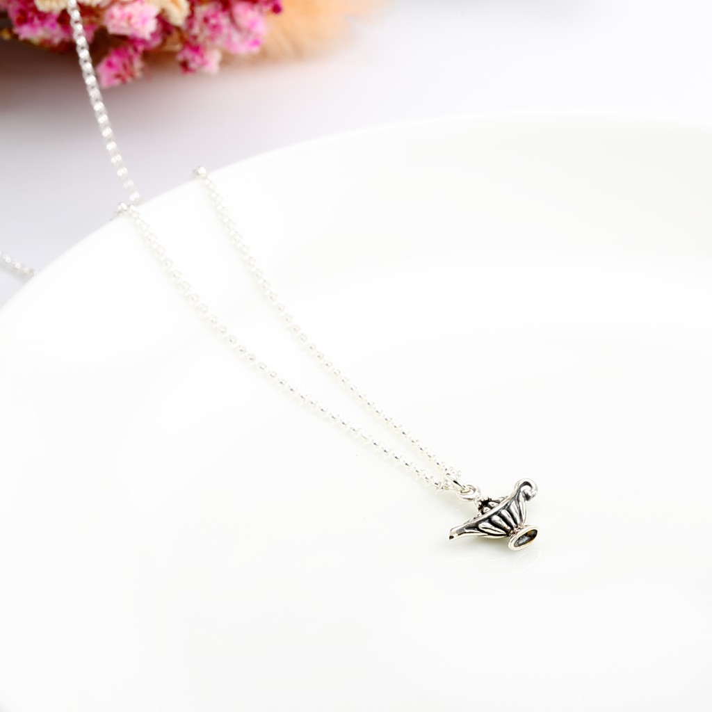 【Angel & Me】Aladdin magic lamp s925 sterling silver necklace Birthday gift, , large