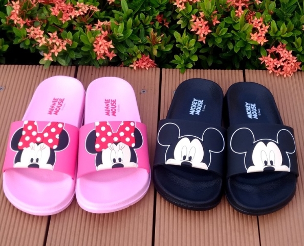 [e shoe store] Happy Mickey Minnie children's slippers royal blue 20CM, , large