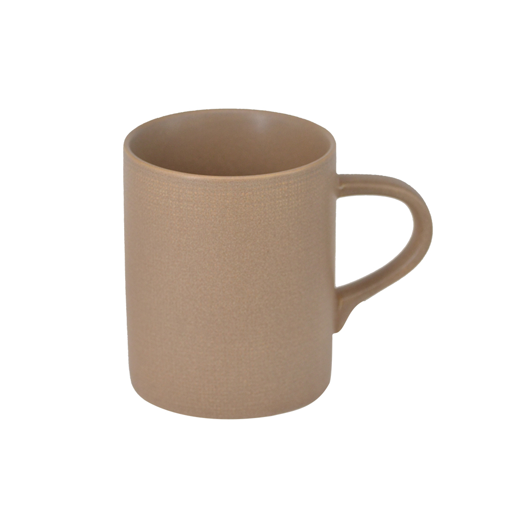 Handcrafted Embossed Kiln-Glazed Ceramic Mug, , large