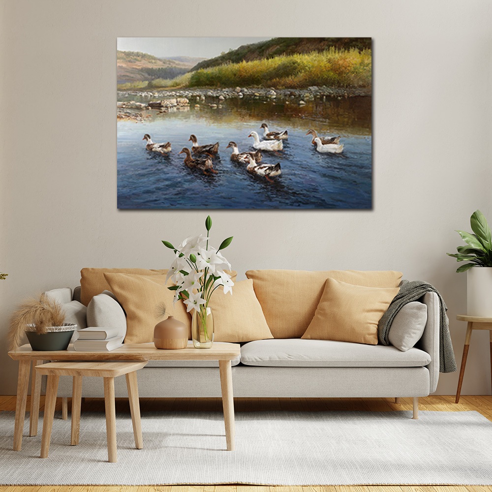 【御畫房】自在神遊 國家一級畫師手繪油畫60&times;90cm(VF-79), , large