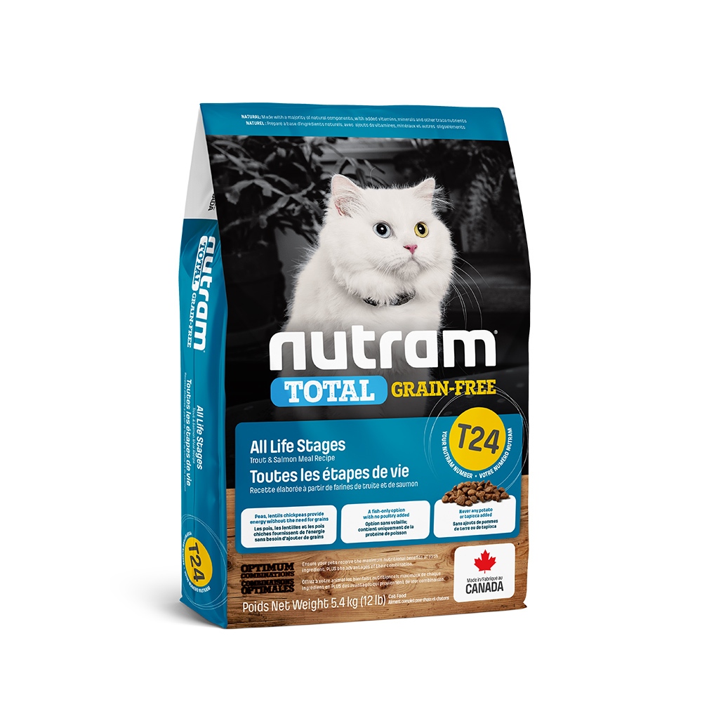【Nutram 紐頓】T24 無穀貓 鮭魚 貓飼料 貓糧 貓食1.13KG, , large