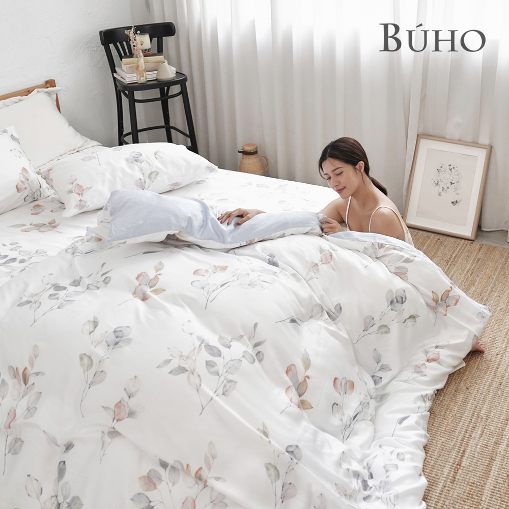 BUHO 台製300織100%TENCEL純天絲&trade;床包兩用被四件組-雙人-(多款任選), , large