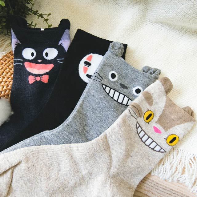 [Kaimei Cotton Industry] 8 pairs set, random and excellent, MIT made in Taiwan, pure cotton style women's socks, cartoon style, , large