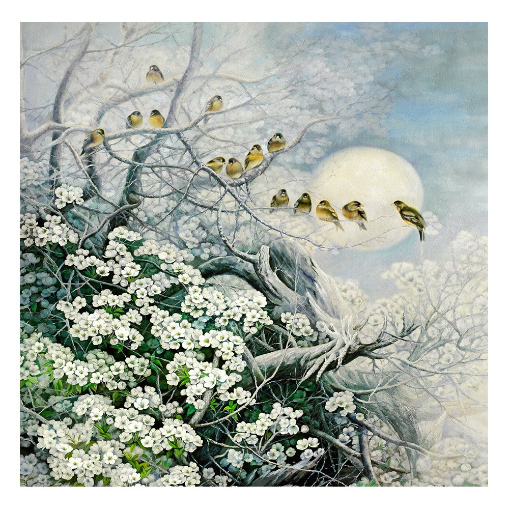 【御畫房】花好月圓 國家一級畫師手繪油畫80&times;80cm(VF-178), , large