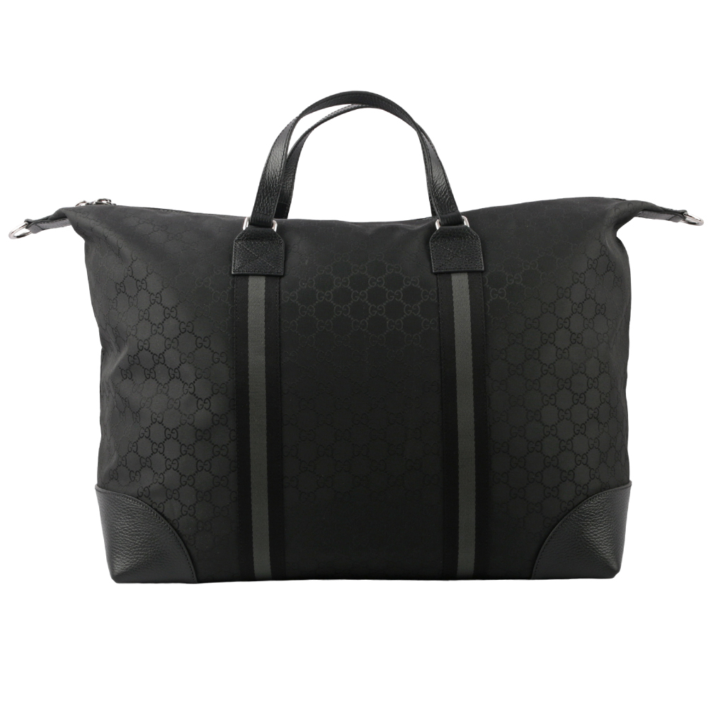 GUCCI GG Logo 帆布及皮革二用公事包/行李袋/淺粉色, , large