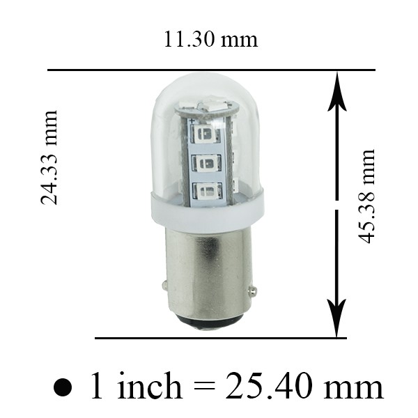 【PA LED】船用 9-32V BA15D 1142 15晶 2835 SMD LED 綠光 指示燈 警示燈 燈泡, , large