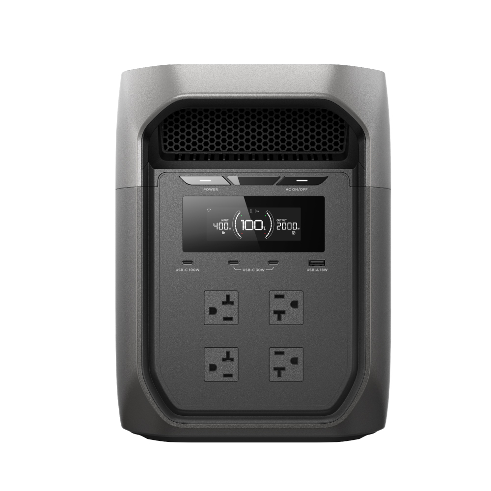 【固士特】EcoFlow Delta 3 Max 2400W戶外儲電設備+220W 便攜太陽能板+贈收納包(儲能電源 防颱必備 停電神器), , large