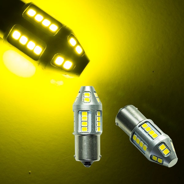 【PA LED】9-32V 特調光色 1156 單芯 30晶 2835 SMD LED 黃金光 黃光 方向燈 維大力光色, , large