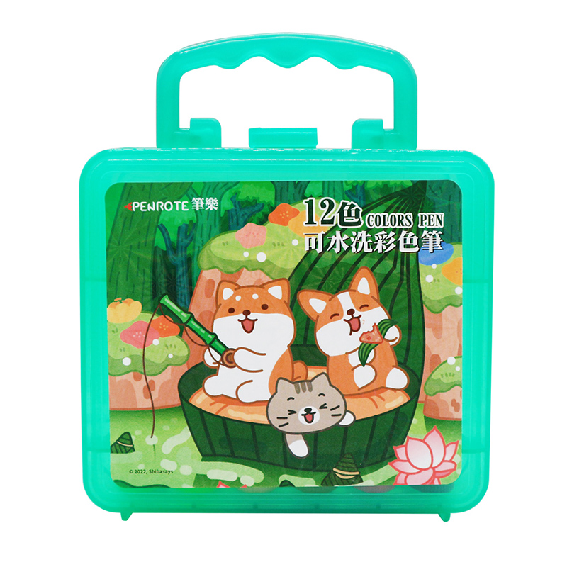 柴語錄12色水洗彩色筆, , large