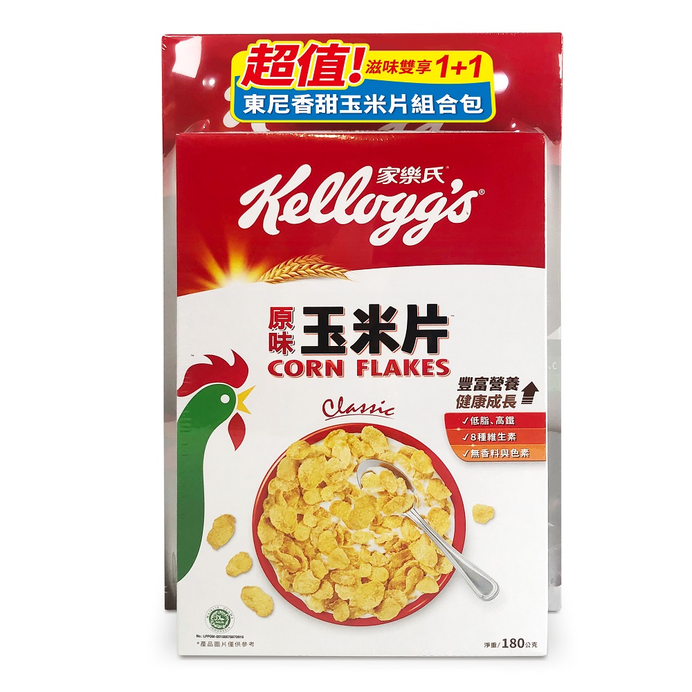 家樂氏東尼香甜玉米片超值組510g, , large