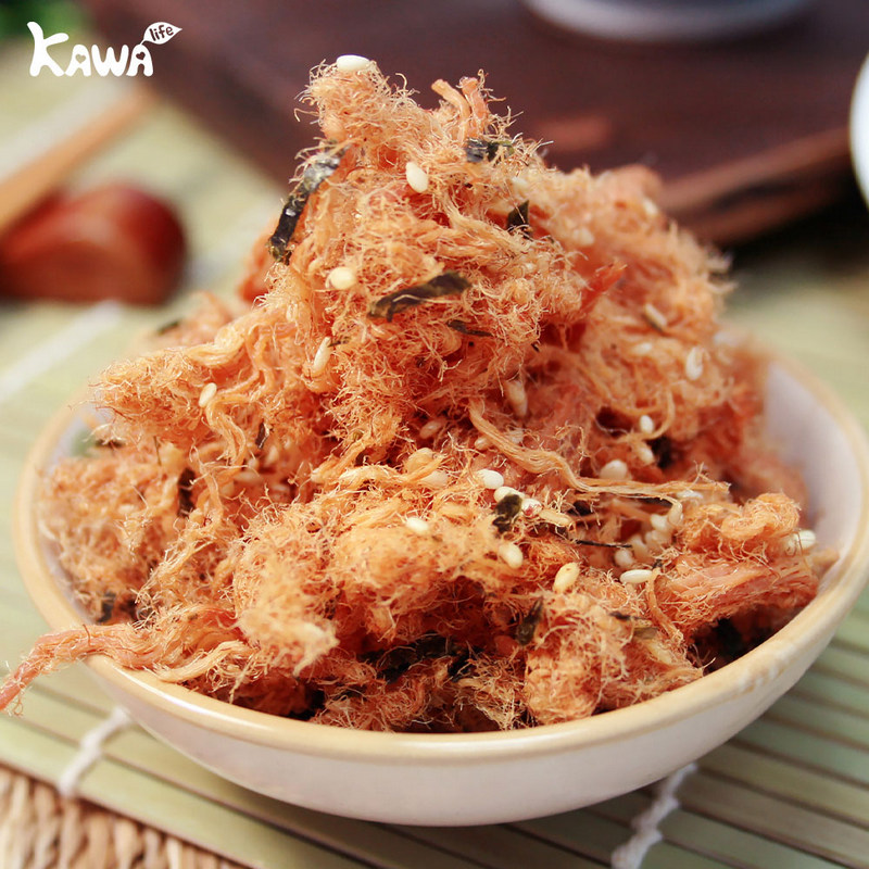 kawa 3 can of seaweed pork floss, , large