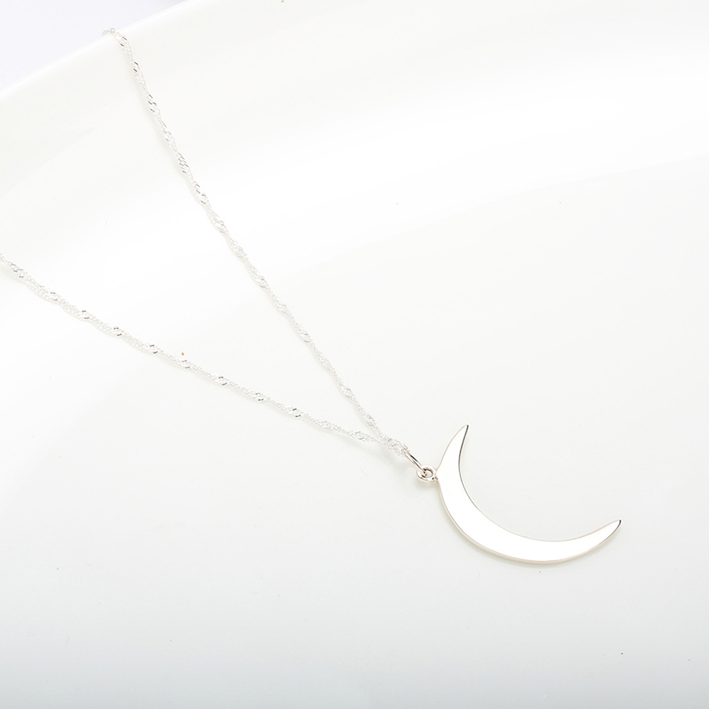 【Angel & Me】Moonlight Moon (Large) s925 sterling silver necklace birthday gift, , large