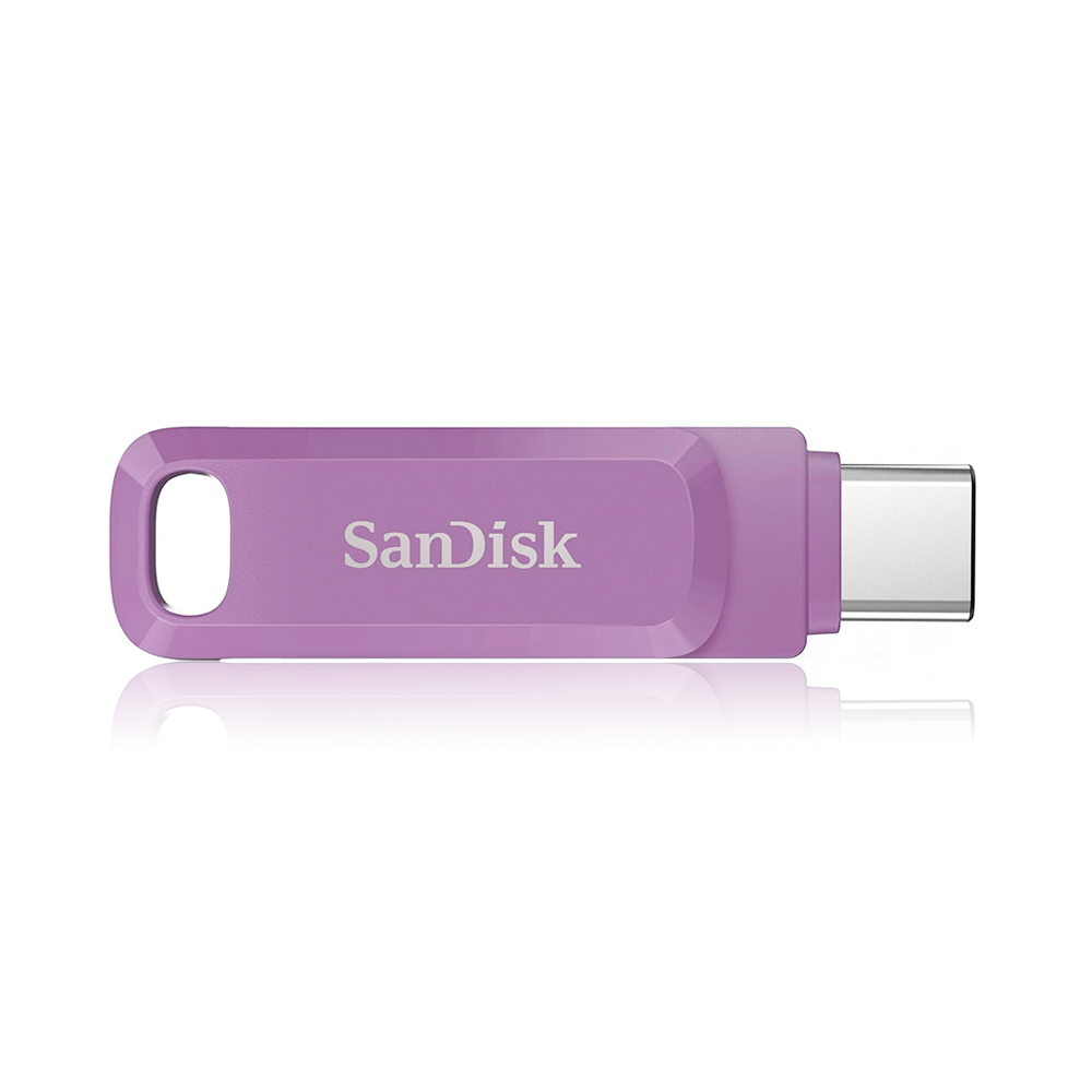 【SanDisk】Ultra GO 64G 薰衣草紫 TYPE-C USB 3.2 雙用 OTG 旋轉隨身碟 讀取速度 300MB/s, , large