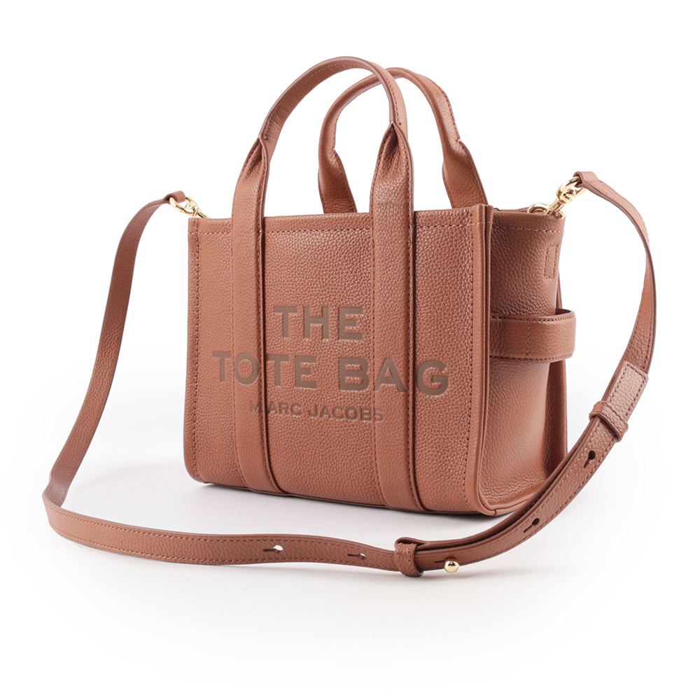 MARC JACOBS THE LEATHER TOTE 粒面皮革小款托特包/堅果棕, , large