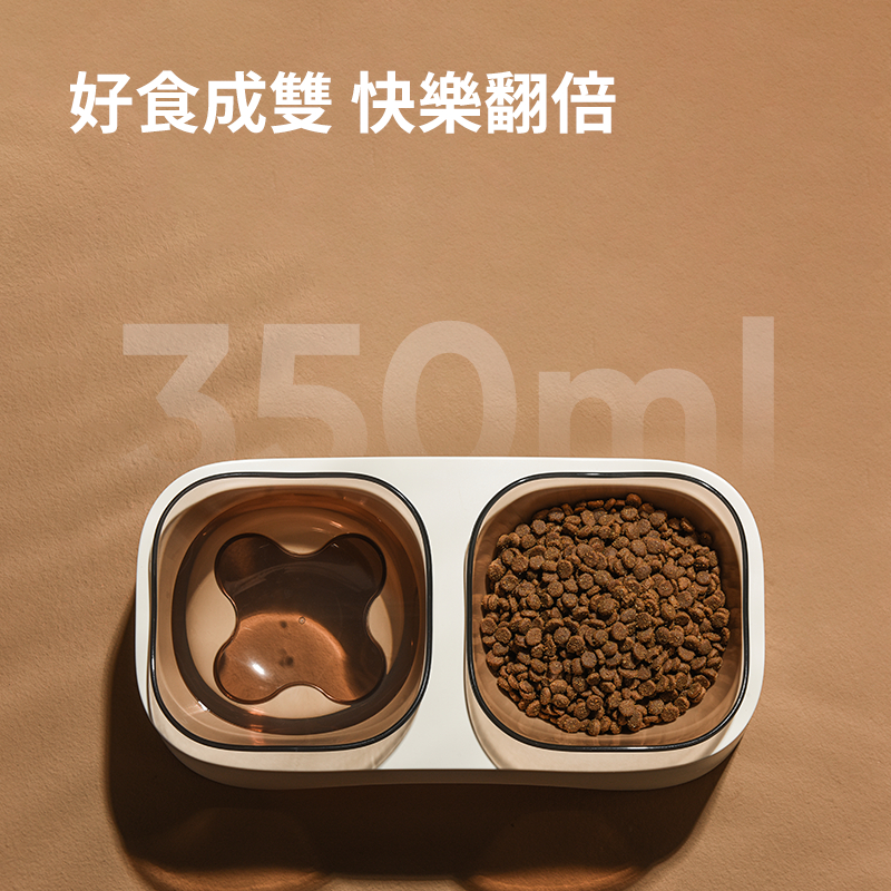 Maogougo貓狗購 ✨總代理現貨免運✨ VOOCOO蔚刻 波浪雙碗 寵物碗 貓碗 狗碗 水碗 餵食碗 貓咪碗 飼料碗, , large