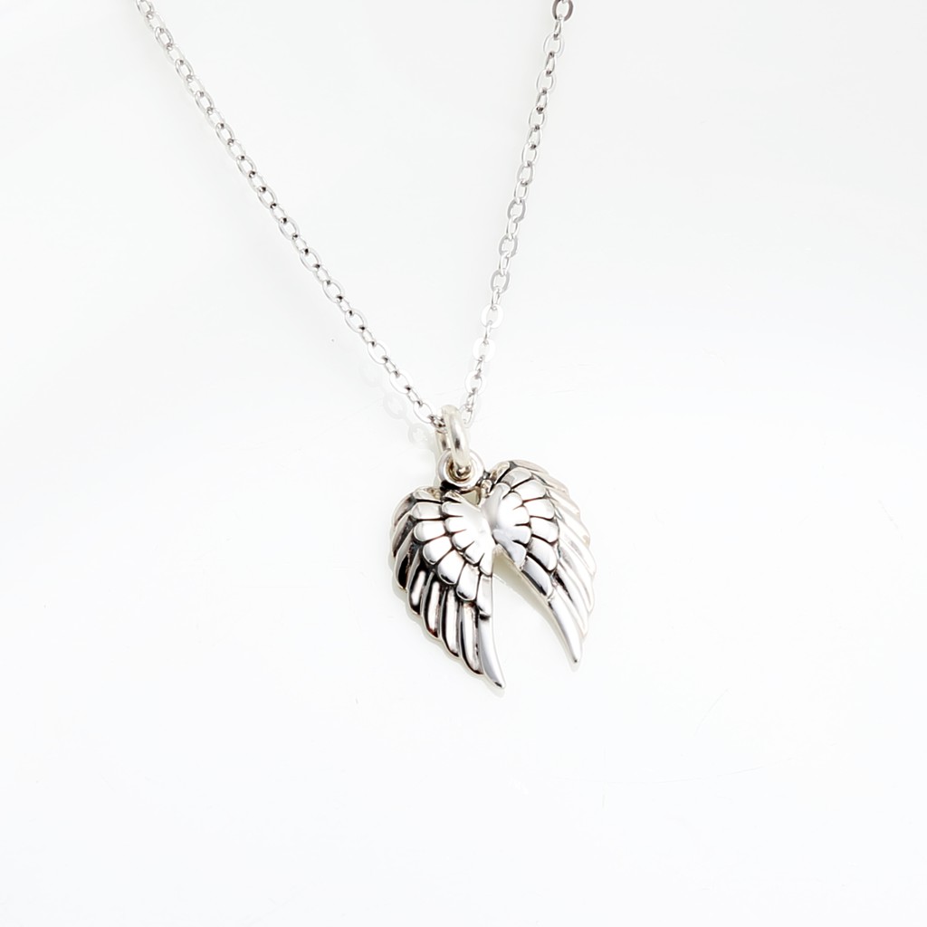 【Angel & Me】Angel Wing s925 sterling silver necklace Birthday gift, , large