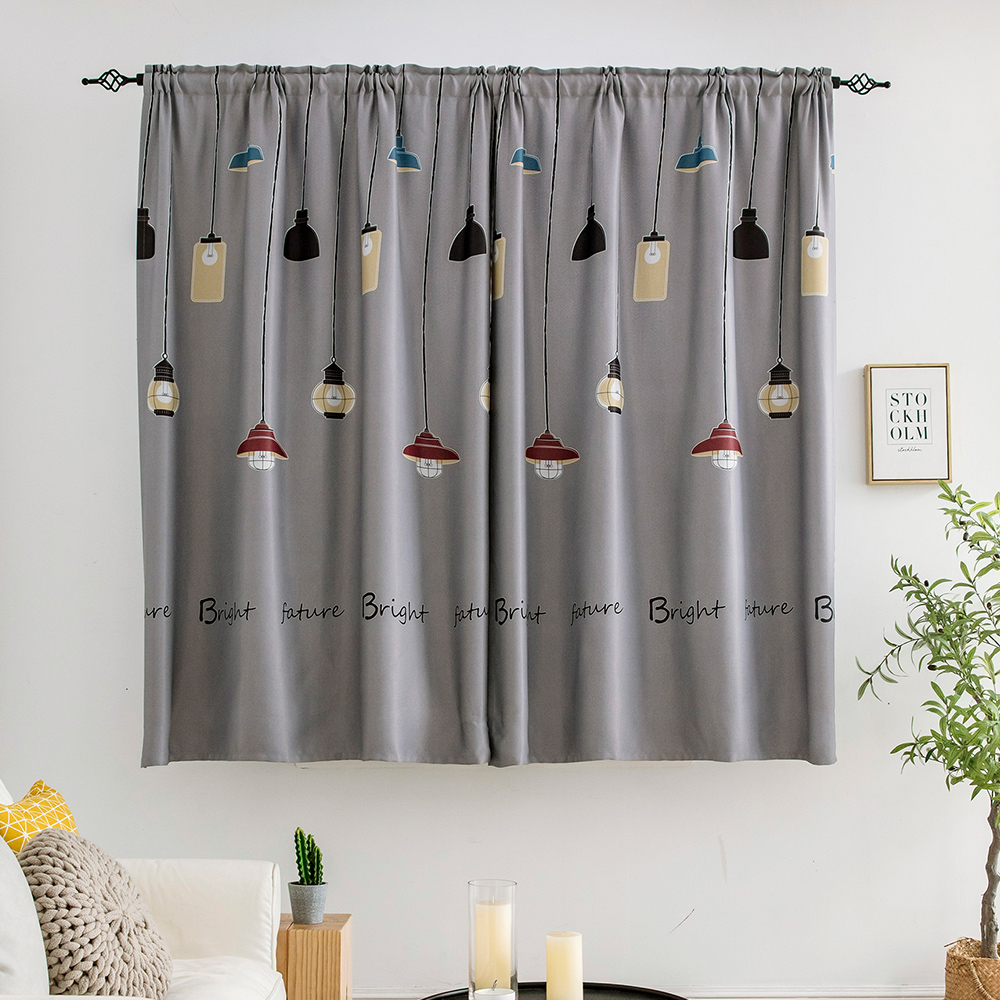Printed UV-Blocking Blackout Curtain, , large