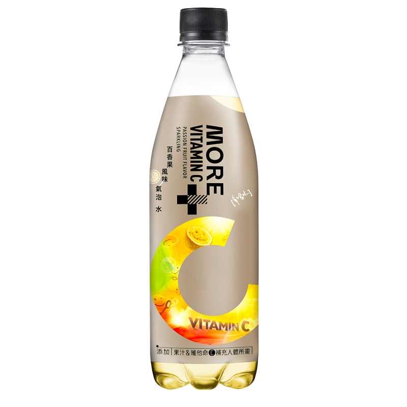 多喝水More+維他命100氣泡水(百香果風味), , large