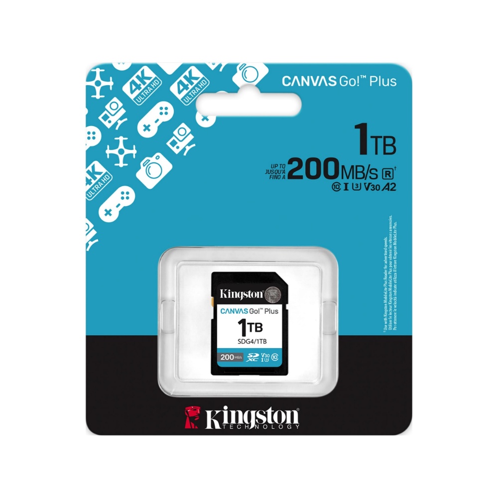 【Kingston】Canvas Go! Plus 1TB SDG4 SDXC A2 U3 V30 UHS-I 記憶卡 讀取速度:200MB/s, , large
