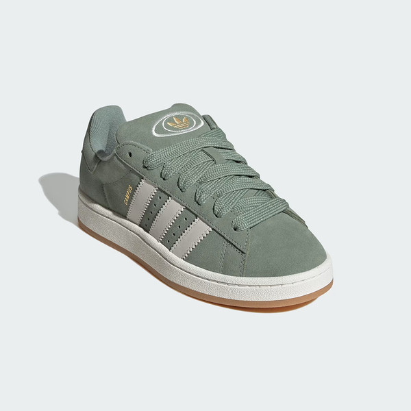 Kixpress-Adidas 愛迪達 Campus 00s W 女 運動休閒鞋 復古鞋 滑板風格 麂皮 綠 米白 [JI2753], , large