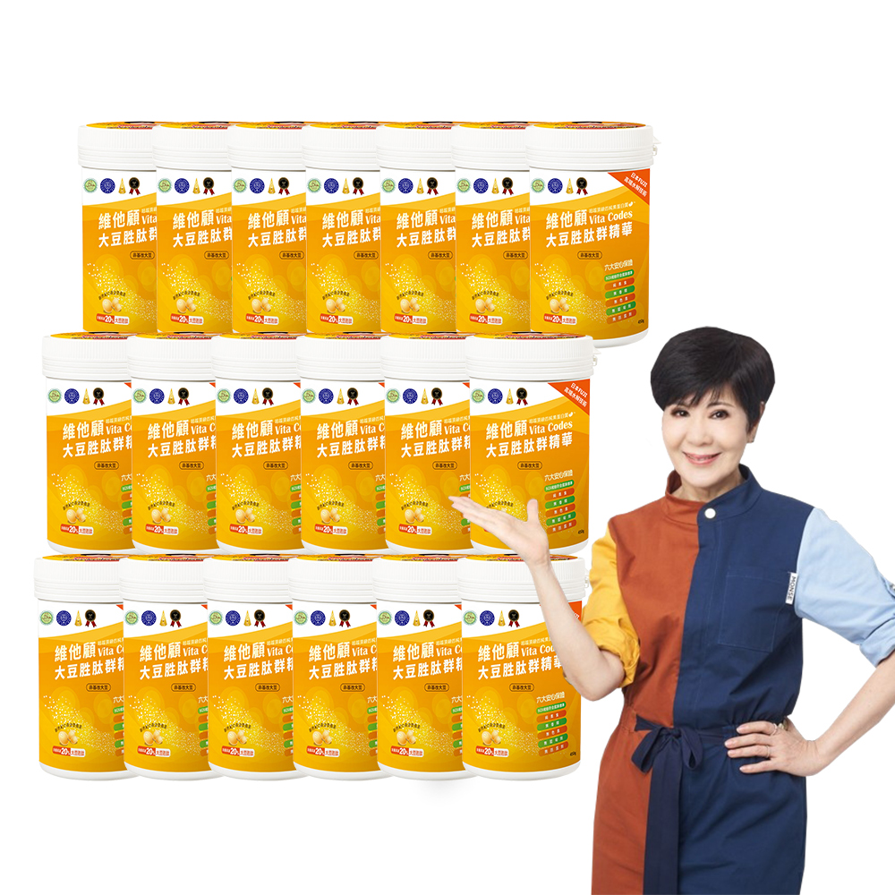 【Vita Codes】大豆胜肽群精華罐裝450g 陳月卿推薦 附湯匙+線上食譜-(19 罐超值組), , large