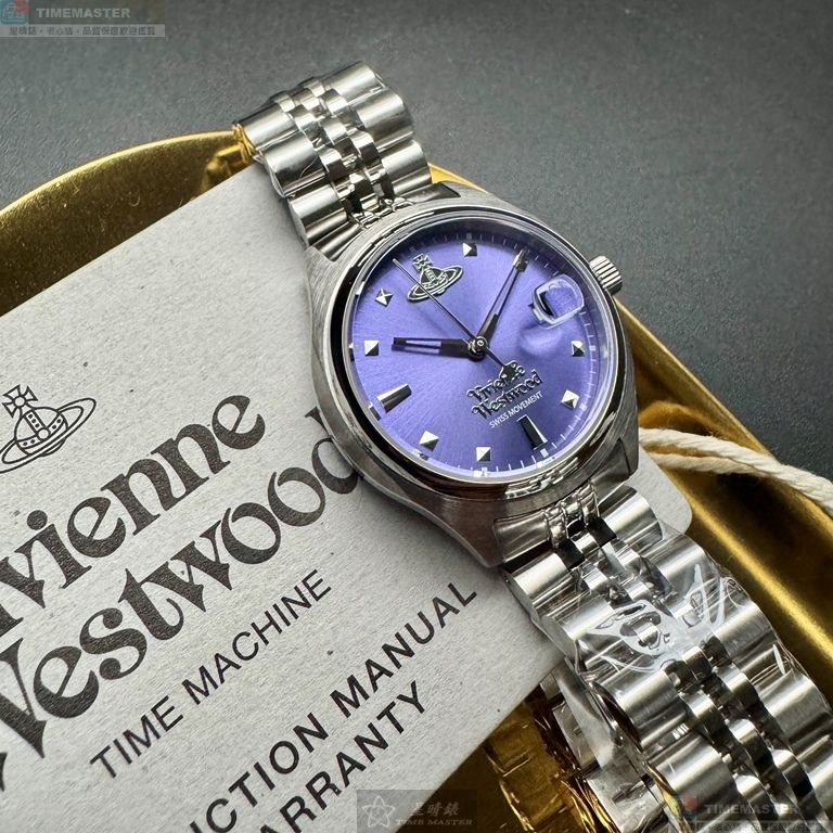 [星晴錶業]Vivienne Westwood手錶,28mm,VW30319薰衣草紫錶面銀錶殼銀色精鋼錶帶款, , large