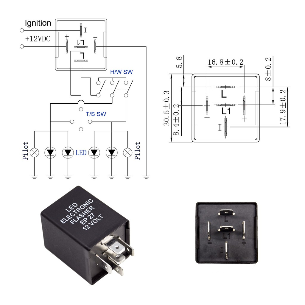 【PA LED】FORD 福特 野馬 MUSTANG 5PIN 防快閃 LED 方向燈 繼電器 閃光器 閃爍器, , large