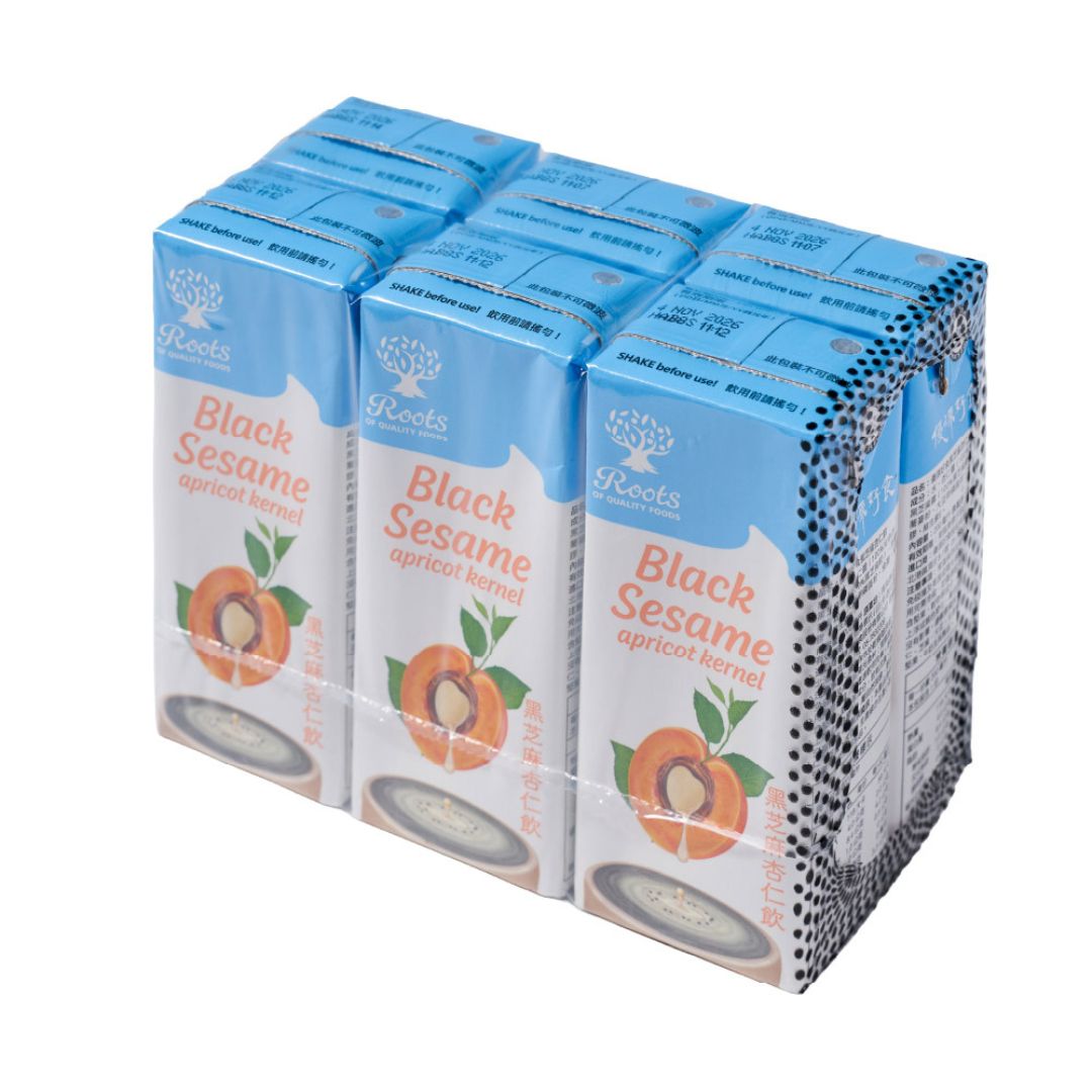 Roots Black Sesame Apricot Kernel 200ml X6 packs Plant Based Milk, , large