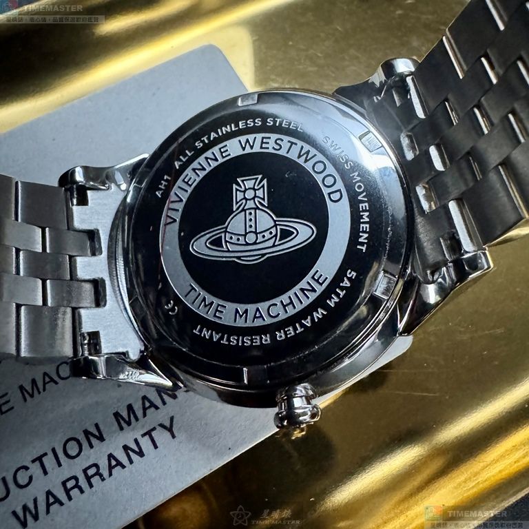 [星晴錶業]Vivienne Westwood手錶,38mm,VW30325銀白色錶面金色錶殼金銀相間精鋼錶帶款, , large