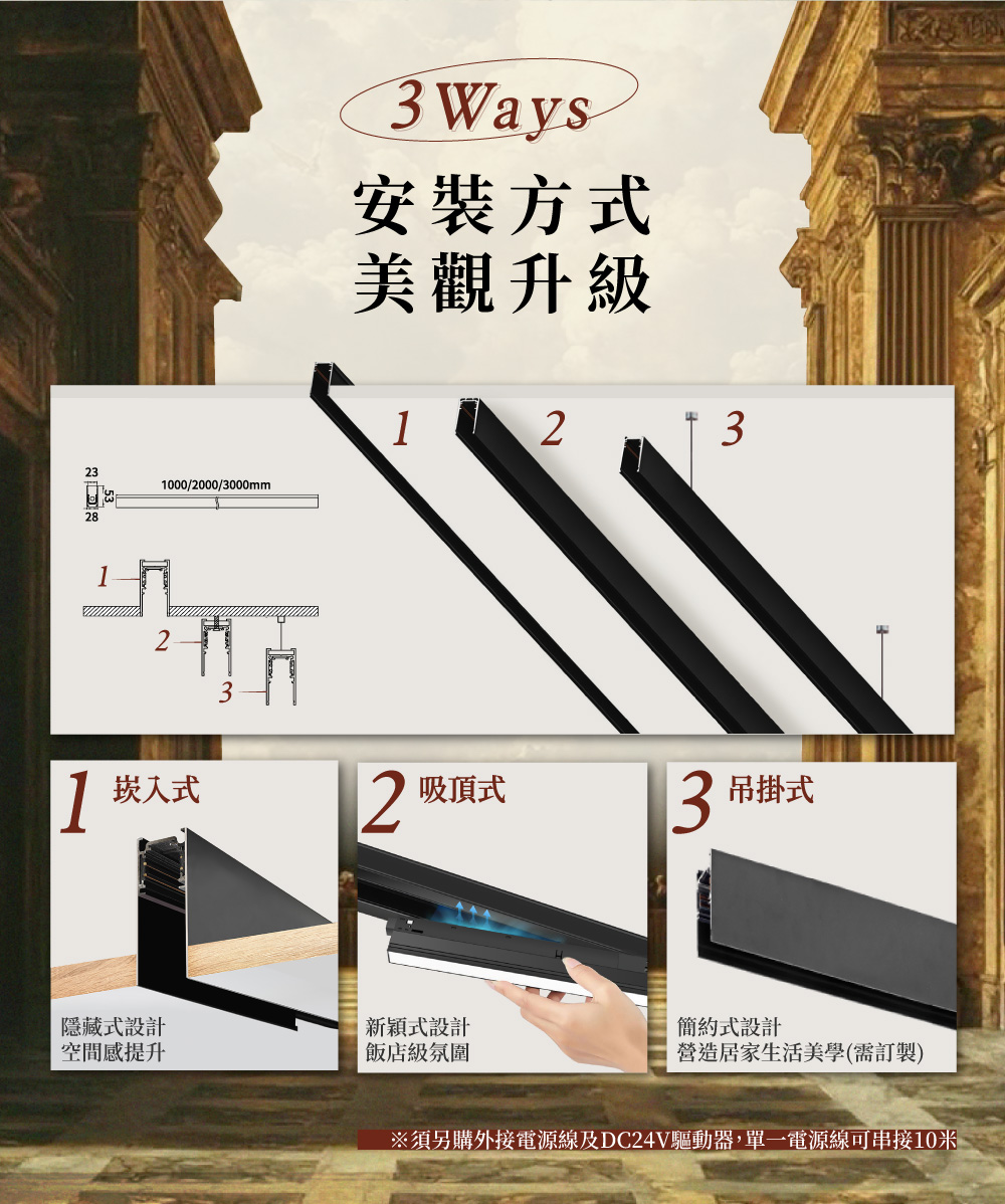 DanceLight舞光 2入組 12W 達文西磁吸 30度窄角排燈(白光/自然光/黃光), , large