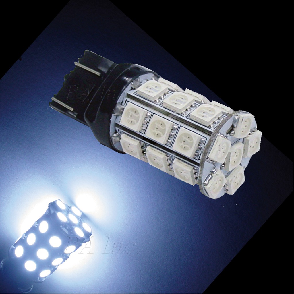 【PA LED】單芯 T20 7440 30晶 90晶體 SMD LED 煞車燈 方向燈 後霧燈 倒車燈 短版 六色可選, , large
