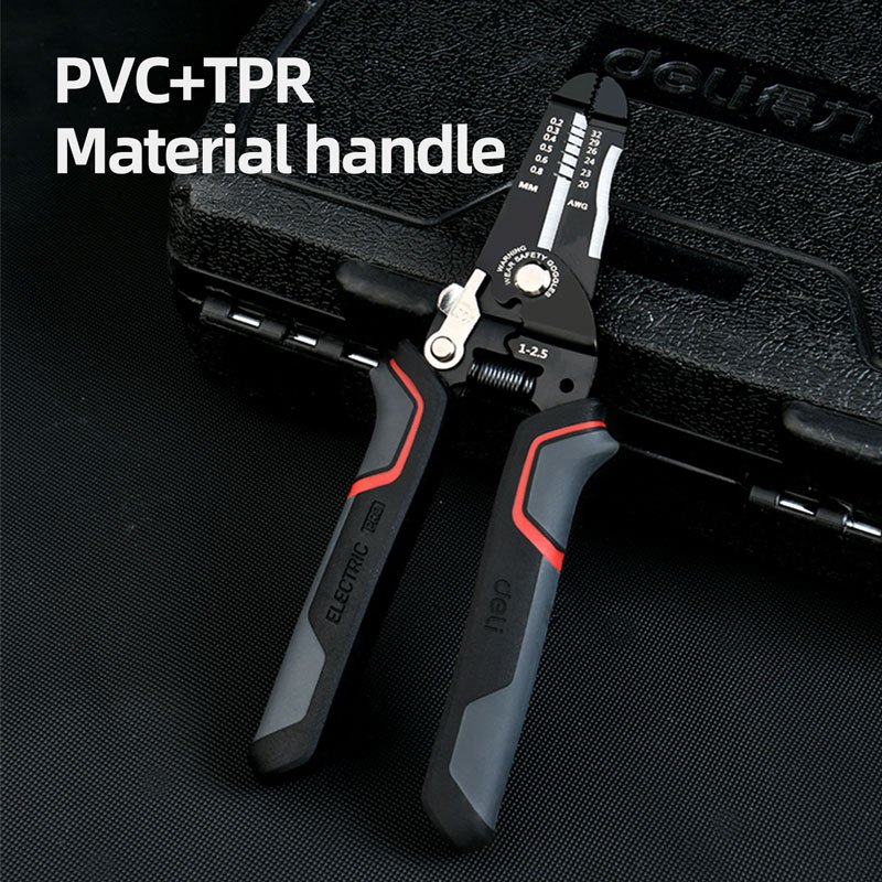 【得力工具 deli tools】 專業 精密 剪線 剝線鉗 0.6~2.6mm 剝皮鉗 拔線鉗-一般用, , large