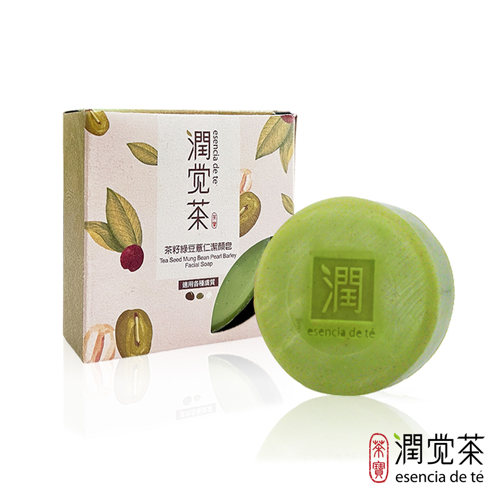 [茶寶]潤覺茶 茶籽綠豆薏仁潔顏皂 100g, , large