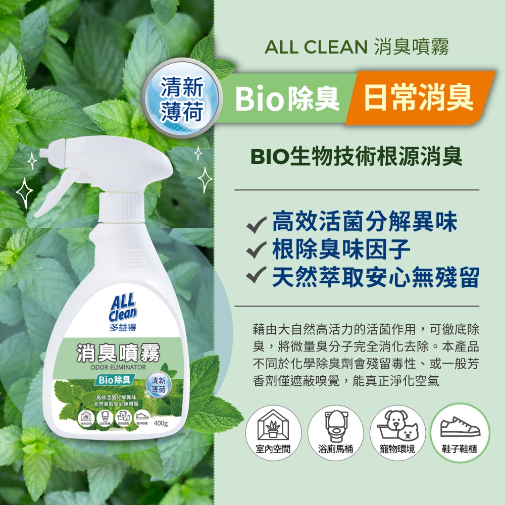 【多益得】ALL Clean消臭噴霧, , large