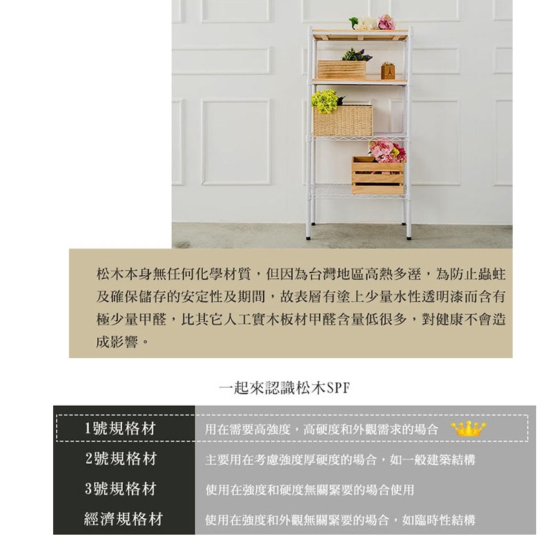 【Y HOUSE】60x30x180cm pine four-layer storage rack rack iron rack - black paint, , large