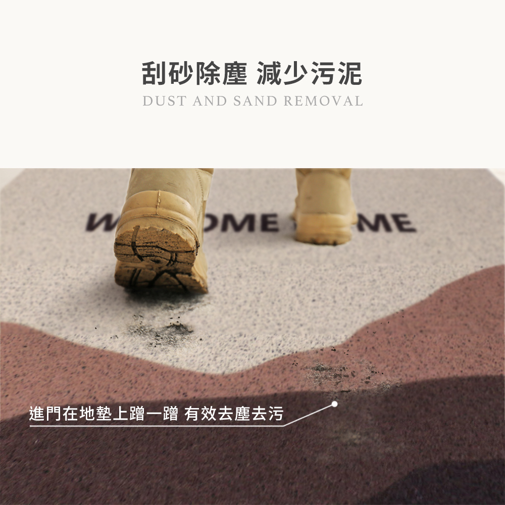 [寢室安居]可剪裁刮泥防滑絲圈地墊60x90cm(PVC/防滑止滑/迎賓墊/門口墊/貓砂墊/玄關墊), , large