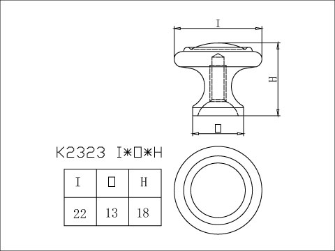 Zinc knob, , large