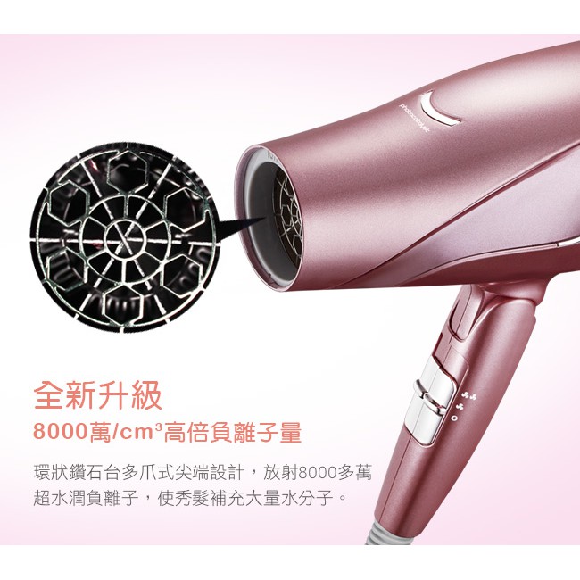 TASHIN Photocatalytic Antibacterial 80 Million Ultra-Hydrating Ion Hair Dryer FD-808, , large