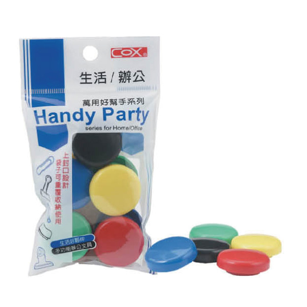【COX 三燕】30mm 彩色 磁鐵 12包/組 HM-030, , large