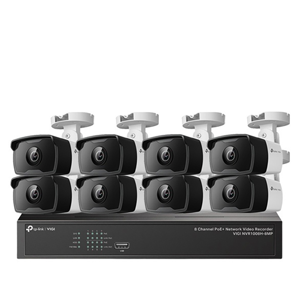 TP-LINK 昌運監視器組合 VIGI NVR1008H-8MP 8路主機+VIGI C330I 3MP網路攝影機*8, , large