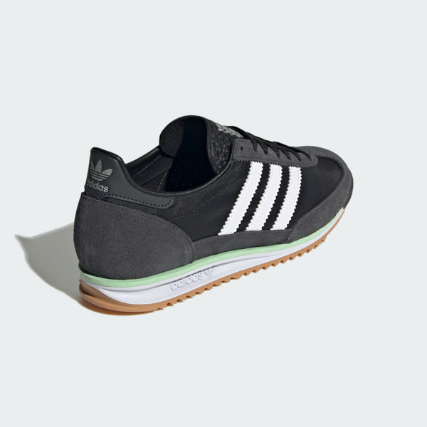 Kixpress-Adidas SL 72 OG W 女 休閒鞋 運動 復古 三葉草 麂皮 尼龍 拼接 黑灰 [JH7390], , large