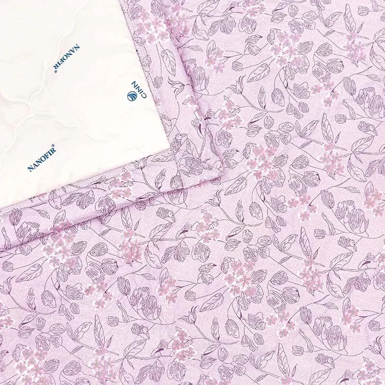 [CINN] Nano Far‑Infrared Lilac Floral Cooling Quilt &ndash; Summer Edition｜5 &times; 6 ft, , large