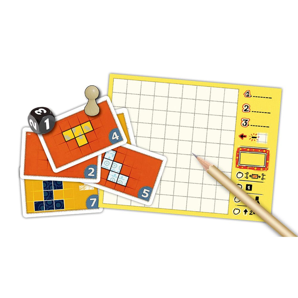【Asmodee】拼布對決：塗鴉 中文版 Patchwork Doodle｜紙筆拼圖遊戲｜家庭益智｜拼布對決延伸版, , large